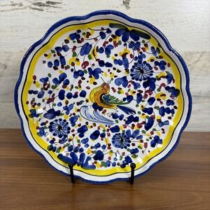 Deruta Italian Augusta Pattern Porcelain Salad Bowl Discontinued. 8"  Wall Decor